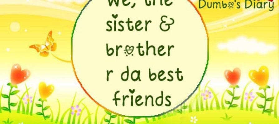 We sister and brother are the best friends