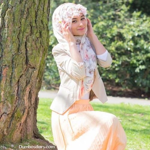 Beautiful muslim girl in garden