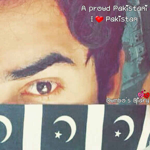 Boy face with pakistani flag dp