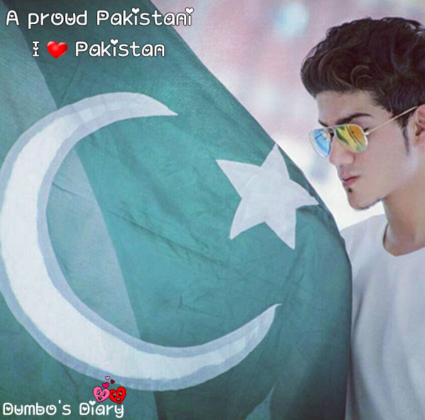 Boy with pakistani flag