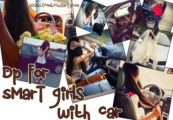 Stylish, Cute, Cool and Smart Girl DP Pics with Car