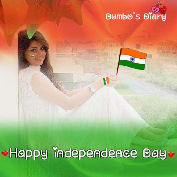 Girl with indian flag dp with quote