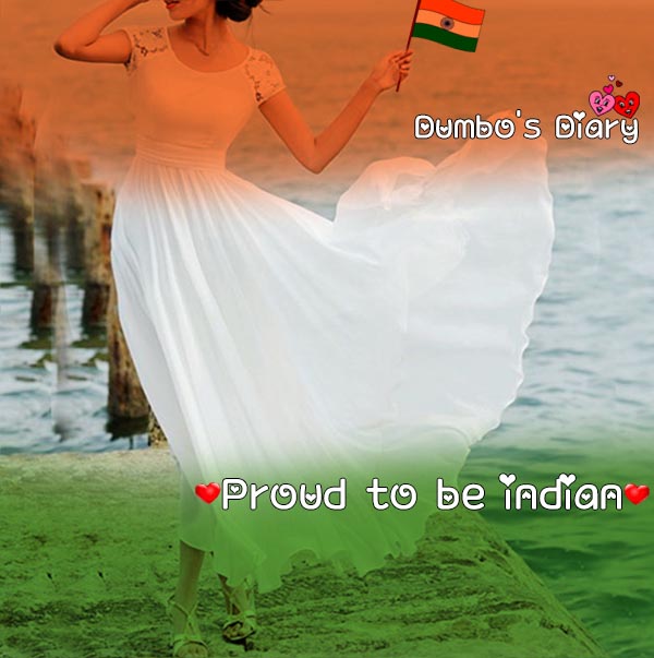 Girly republic day dp with quote
