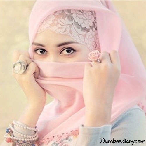 muslim hijab girl pink scarf dp
