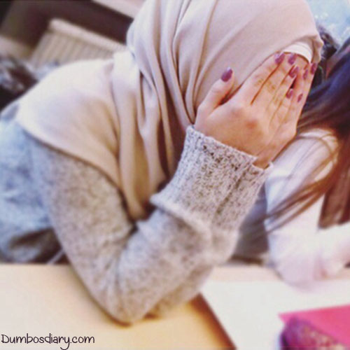 Muslim girl hidden face dp