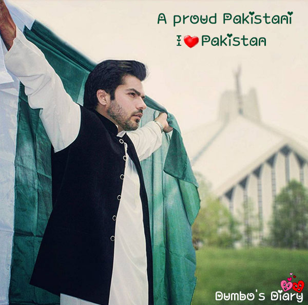 Pakistani boy with flag dp