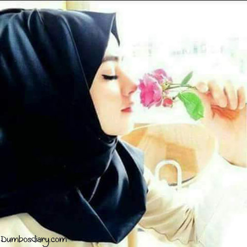 beautiful girl in bllack hijab