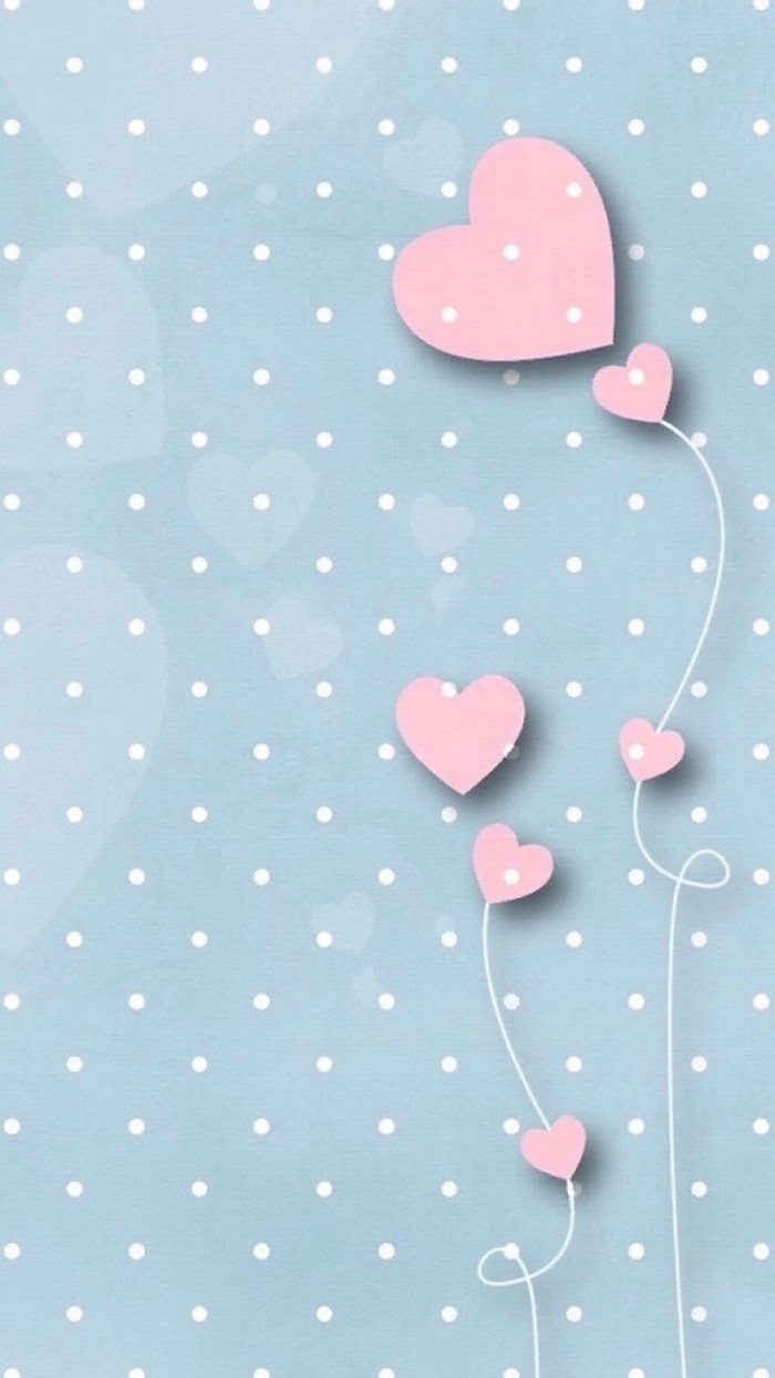 polka pink hearts whatsapp wallpaper