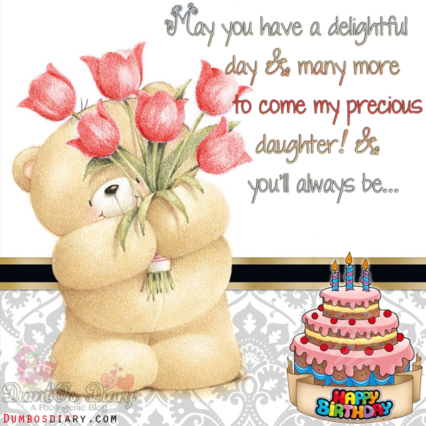 Happy Birthday To My Daughter Cakes, Cards, Wishes