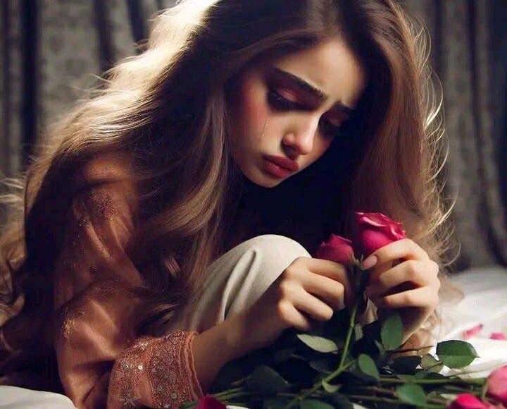 cute-crying-girl-breaking-rose-petals